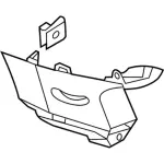 EB5Z7831010AB - Body: Rear Pillar Trim for Ford: Explorer, Police Interceptor Utility Image