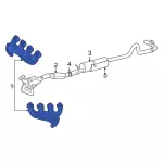 F3TZ9430L - Exhaust: Manifold for Ford: Bronco, E-150 Econoline, E-150 Econoline Club Wagon, E-250 Econoline, F-150, F-250 Image