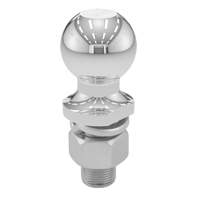 40070 - : 2" Trailer Ball (1" x 2-1/8" Shank, 7,500 lbs., Chrome, Packaged) for CURT Image