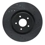 63372070R - : DFC Brake Rotor - Drilled and Slotted - Black for DYNAMIC FRICTION Image