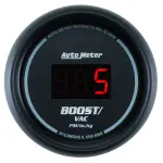 6359 - : GAUGE, VAC/BOOST, 2 1/16", 30INHG-30PSI, DIGITAL, BLACK DIAL W/ RED LED for AutoMeter Image