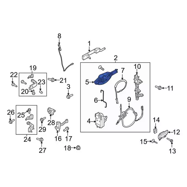 Exterior Door Handle Base - Ford (NL3Z-1526684-D)