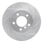 63131046R - : DFC Brake Rotor - Drilled and Slotted - Silver for DYNAMIC FRICTION Image