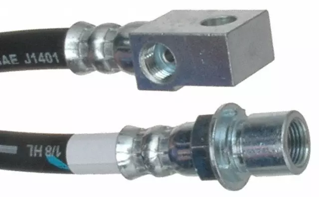 19173040 - Brakes: Rear Hydraulic Brake Hose Assembly for Chevrolet: Blazer, C/K Pickup, K5 Blazer, R10, R20, R2500, R30, R3500, Suburban C10, Suburban C20, Suburban K10, Suburban K20, Suburban R10, Suburban R1500, Suburban R20, Suburban R2500, Suburban V10, Suburban V1500, Suburban V20, Suburban V2500, V10, V20, V30, V3500 | GMC: C1500 Pickup, C2500 Pickup, C3500 Pickup, Jimmy, K1500 Pickup, K2500 Pickup, K3500 Pickup, R1500 Pickup, R2500 Pickup, R3500 Pickup, Suburban C1500, Suburban C2500, Suburban K1500, Suburban K2500, Suburban R1500, Suburban R2500, V1500, V1500 Suburban, V2500, V2500 Suburban, V3500 Image