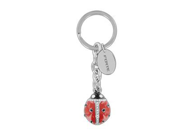 UE011AY730 - Keychain: Key Chain - Lady Bug W/Forte Tag for Kia: Amanti, Borrego, Forte, Forte Koup, Forte5, K5, Optima, Rio, Rondo, Sedona, Sorento, Soul, Spectra, Sportage Image