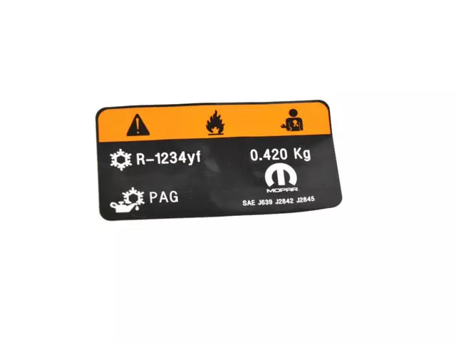 Air Conditioning System Label - Mopar (68275745AA)