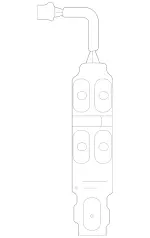 21582117517C45 - Body: Door Window Switch for Mercedes-Benz Image