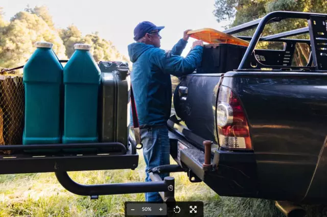 68679572AA - : Hitch-mount Cargo and Utility Table, Passenger Side Swing, sold by HitchFire for Affiliated Accessories Image