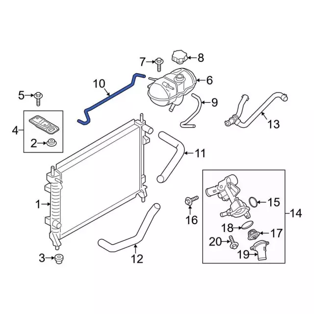 FR3Z8075G - : Overflow Hose for Ford: Mustang Image