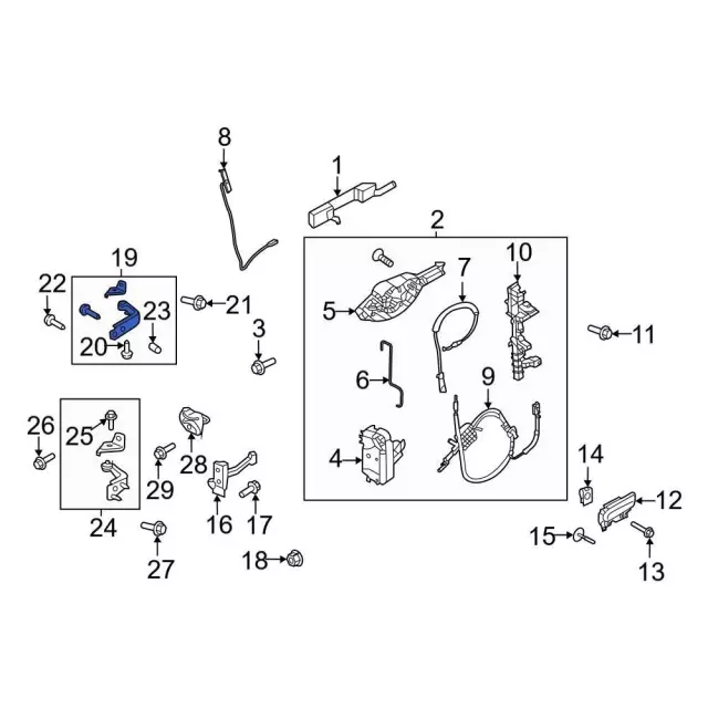 FL3Z1622800C - Body: Upper Hinge for Ford: Expedition, F-150, F-150 Lightning | Lincoln: Navigator Image