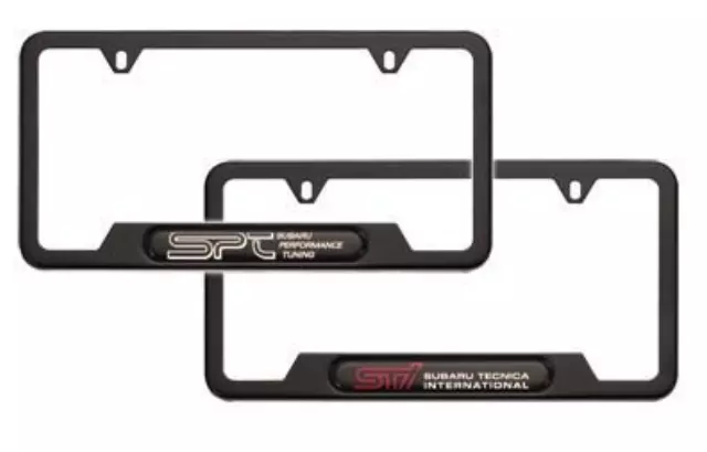 License Plate Frame - Matte Black - Wrx Logo - Subaru (SOA342L125)