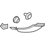 FA1Z5831010BL - Body: Rear Pillar Trim for Lincoln: MKX Image