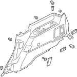 JL1Z4031112DF - Body: Quarter Trim Panel for Ford: Expedition Image