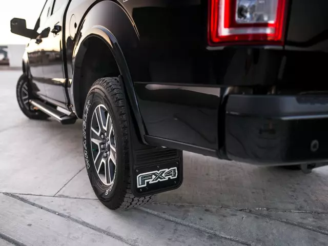 VHL3Z16A550M - : Splash Guards - Gatorback By Truck Hardware, Rear Pair, W/FX4 Black Wrap Decal for Ford: F-150 Image