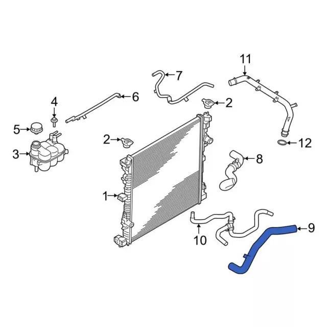 KM6788 - Belts &amp; Cooling: Motorcraft™ Radiator Coolant Hose for Ford: Explorer, Police Interceptor Utility | Lincoln: Aviator Image