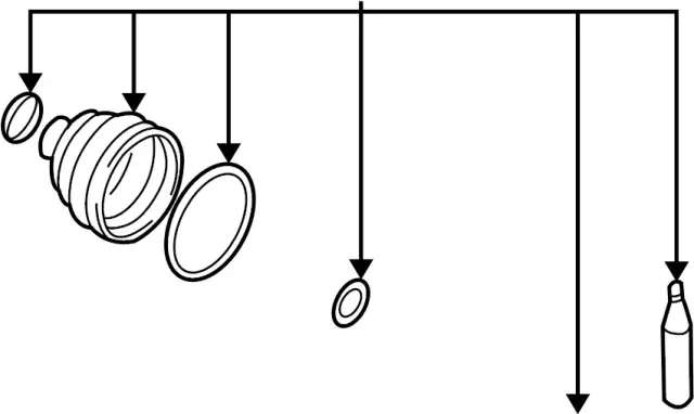 C9GDA8U025 - Front Drive Axle: Inner Boot for INFINITI: G20 Image image