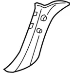 2L7Z7803599AAD - Body: Windshield Pillar Trim for Ford Image image