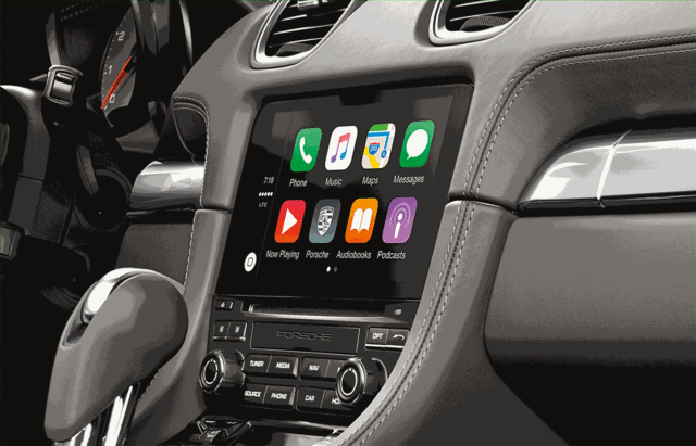98204490007 - Audio/Video: Apple Carplay With Smartphone Tray for Porsche: 718 Boxster, 718 Cayman Image
