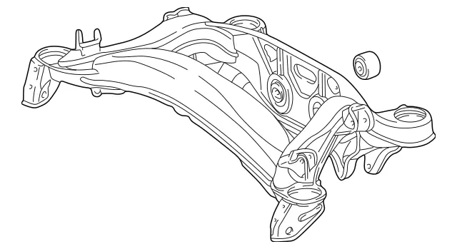 2023509108 - Rear Axle: Axle Carrier for Mercedes-Benz: SLK230, SLK320 Image