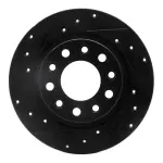 63340023L - : DFC Brake Rotor - Drilled and Slotted - Black for DYNAMIC FRICTION Image