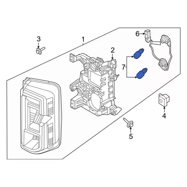 JL3Z13466F - : Tail Lamp Bulb for Ford: Bronco, F-150, F-150 Lightning, Maverick Image
