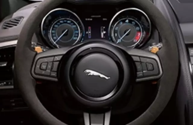 T2R4618 - Interior: Steering Wheel, Suedecloth, Phone for Jaguar: F-Type Image