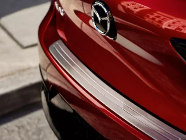 BCKNV4080 - Exterior: Rear Bumper Guard - Stainless Steel for Mazda Image