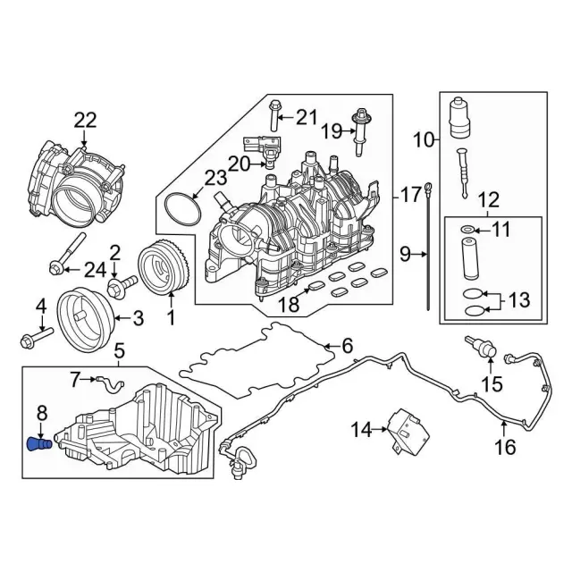 Engine Oil Drain Plug - Ford (ML3Z-6730-B)