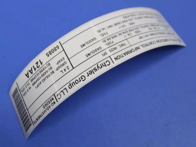 Vehicle Emission Control Information Label - Mopar (68085121AA)