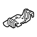 8A5Z54047A18A - Body: Console Base Rear Bracket for Ford: Police Interceptor Sedan, Special Service Police Sedan, Taurus | Lincoln: MKS Image