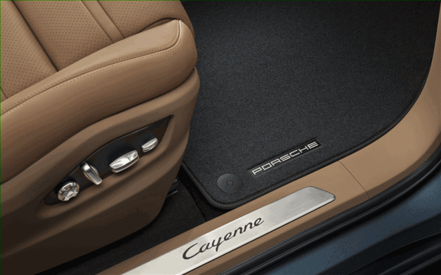 9Y1863011OS5 - Interior: Floor Mats With Nubuk Surround - Black for Porsche: Cayenne Image