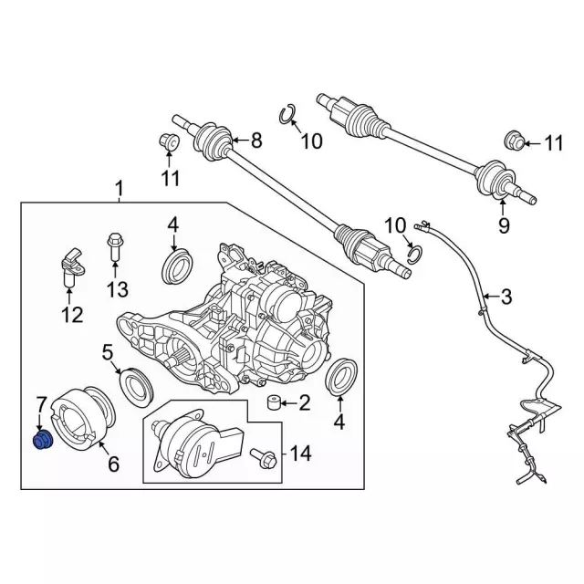 Drive Shaft Pinion Yoke Nut - Ford (MB3Z-4320-B)