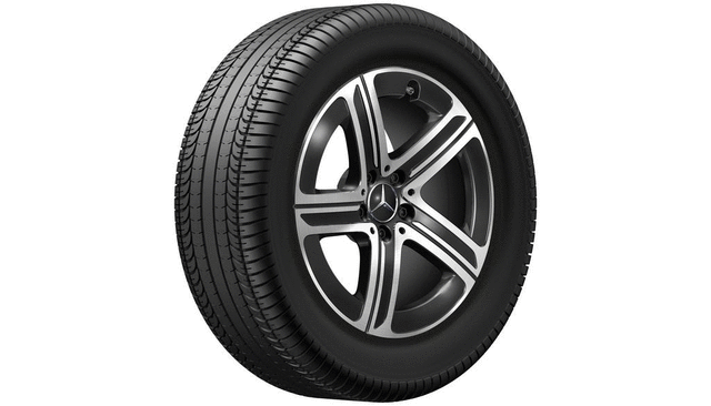 25440156007X23 - Wheels: 5-Triple-Spoke Wheel, 8 J X 19 Et 32, 5, Black for Mercedes-Benz Image