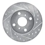 63176034R - : DFC Brake Rotor - Drilled and Slotted - Silver for DYNAMIC FRICTION Image