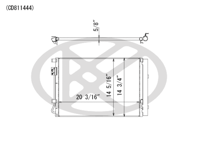 CD811444 - : Koyorad A/C Condenser for Koyo Image
