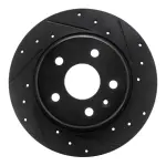 63347052R - : DFC Brake Rotor - Drilled and Slotted - Black for DYNAMIC FRICTION Image