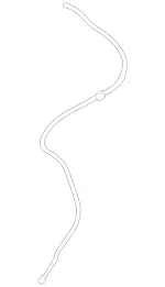 2238007200 - Rear Seat: Hose Line for Mercedes-Benz Image