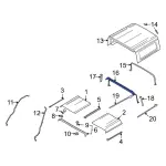 M2DZ98205G45A - Body: Roof Weather-strip for Ford: Bronco Image