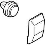 KK3Z6129077EA - Body: Pillar Molding for Ford: E-Transit, Transit-150, Transit-250, Transit-350, Transit-350 HD Image