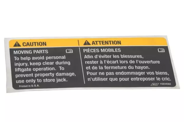 15934582 - Body: Caution Label for GM Image