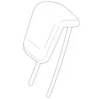 16697064008P13 - Body: Headrest for Mercedes-Benz Image