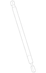 2429800564 - Rear-End Door: Pneumatic Spring for Mercedes-Benz Image