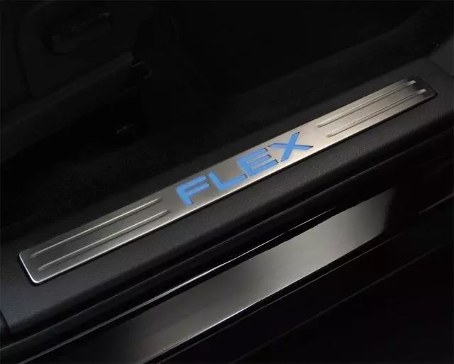 2009-2015 Ford Flex Illuminated Front Door Sill Plates Scuff Pads Black OEM NEW - Ford (9A8Z-74132A08-AA)