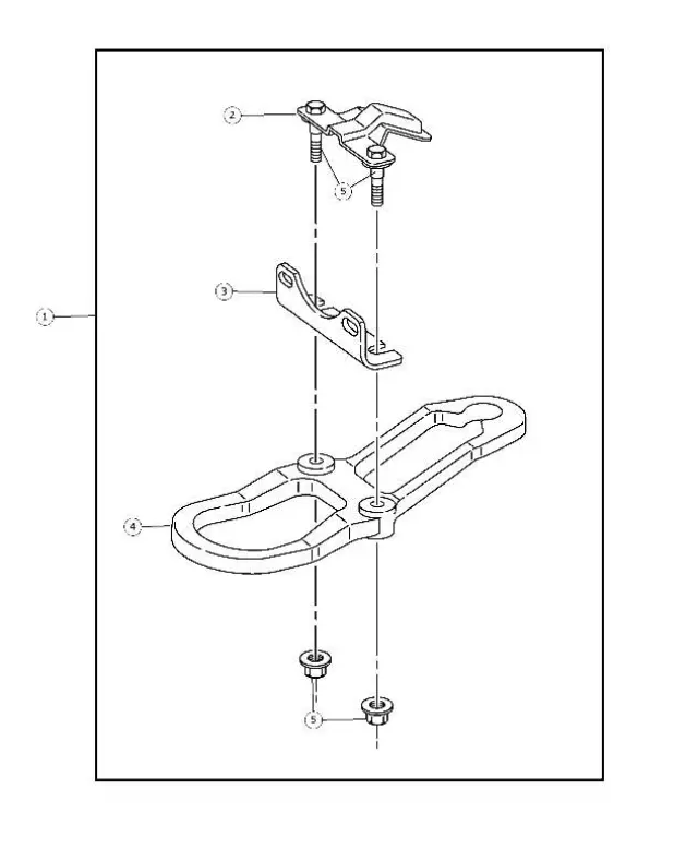 55398121AA - Frames and Bumpers: Tow Hook for Chrysler: Aspen | Dodge: Durango Image