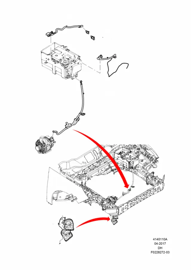 BV6Z14300SA - Electrical: Positive Cable for Ford Image