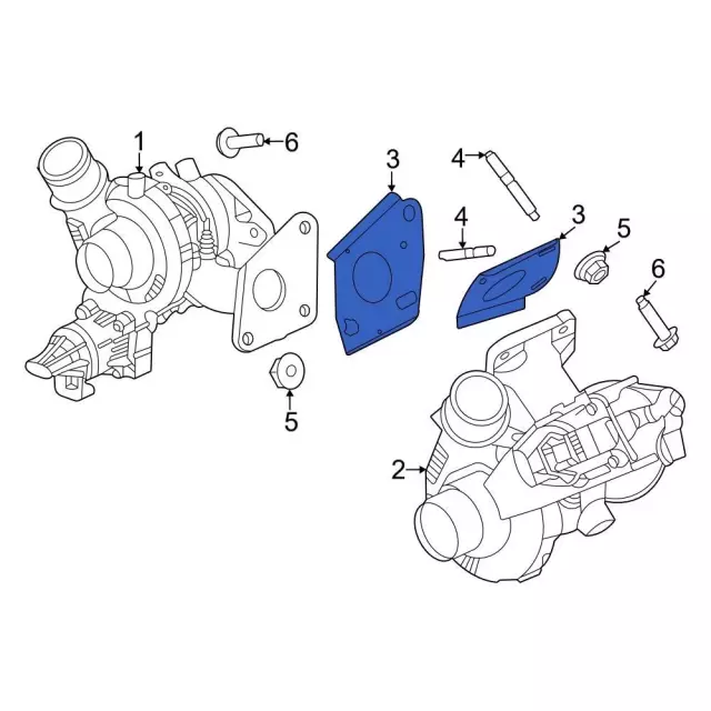 Catalytic Converter Gasket - Ford (MB3Z-5C226-E)