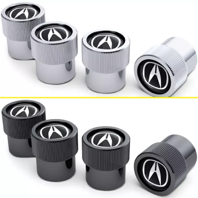 Valve Stem Caps - A-Mark - Black - Acura (08W48-PL4-200A)