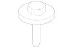 9901100 - Electrical System: Hexagon Head Screw for Mercedes-Benz Image