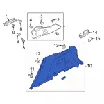 LJ6Z7831012DB - Body: Lower Quarter Trim for Ford Image