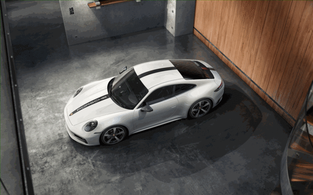 99204482042041 - Exterior: Motor Sports Decorative Sticker Set - Black for Porsche: 911 Image